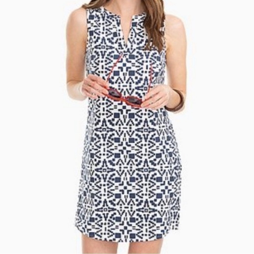 Southern Tide Robyn Style Shift Geometric Print Dress